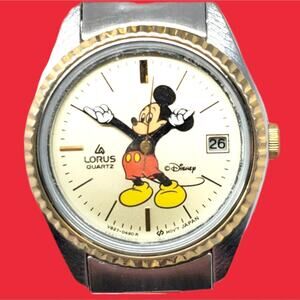 Disney X Lorus Mickey Mouse Vintage Quartz Metal Band Watch